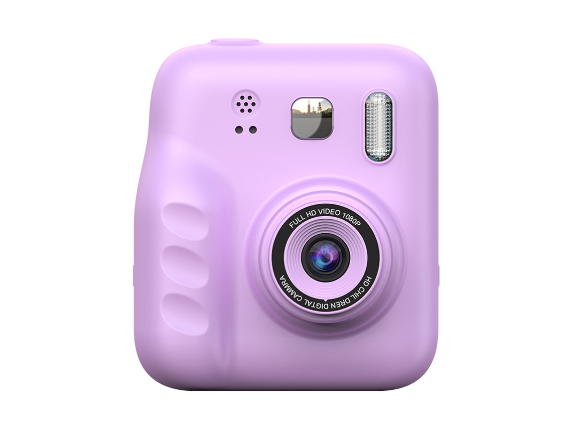Cámara Polaroid a color: toma fotos, graba videos e imprime imágenes. Juguete infantil violeta.