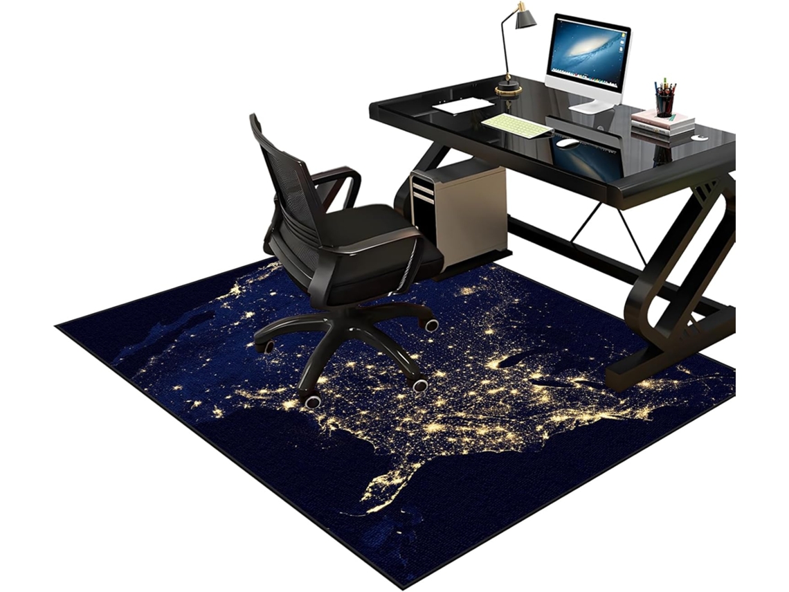 Tapete Protetor Cadeira Antiderrapante 60 X 90 Cm Piso Chão Escritório, Gamer,