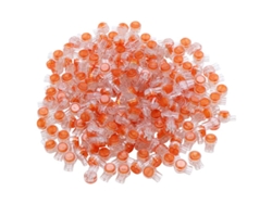 400 Conectores Uy K1 Para Cables De Datos, De 0,4 A 0,7 Mm De Diámetro, Sin Necesidad De Retirar El Aislamiento, Transparentes/naranjas.
