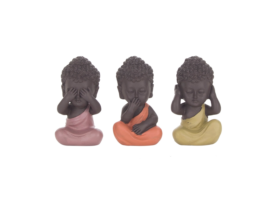 Simpáticos Budas No Veo No Oigo No Hablo Incluye 3 Unidades Figuras Budas Colección Oriental BY SIGRIS