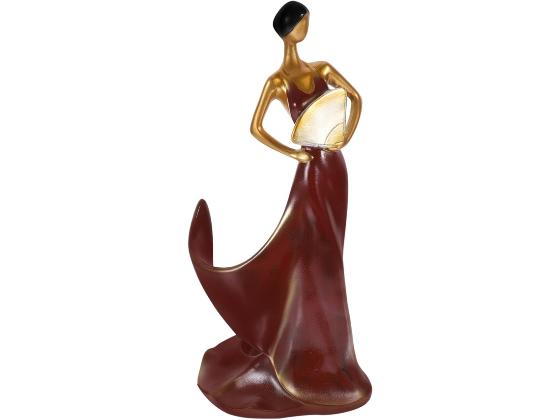 Elegante Botellero De Resina, Con Forma De Mujer
