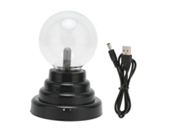 Lámpara De Plasma Con Luz Estática Sensible Al Tacto, Bola Decorativa Neutralizadora, 3 Pulgadas, Usb/batería.