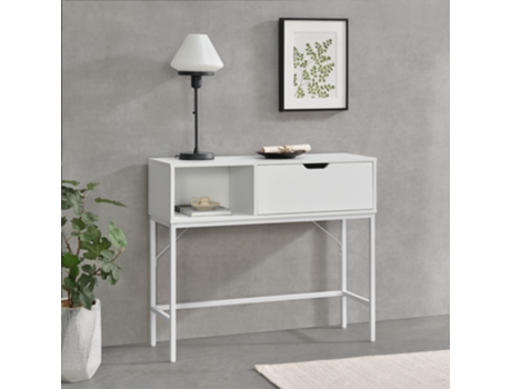 Consola [EN.CASA] Tranemo (Blanco - MDF, Recubierto De Melamina - 92 x 30 x 80 cm)