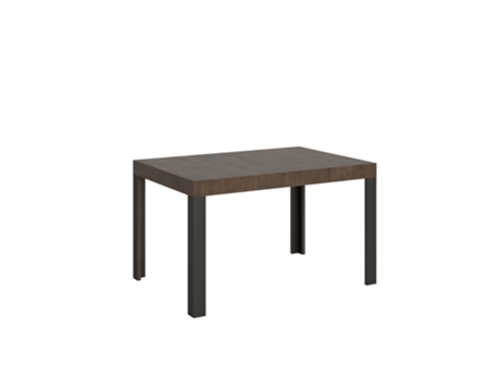 Mesa extensible 90x120/224 cm Linea Nogal estructura Antracita
