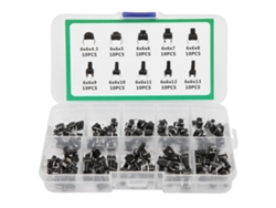 100 Piezas De Botones Táctiles Micro Para Tv, Audio, Computadoras Y Productos Electrónicos.
