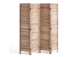 Biombo plegable de madera de 4 paneles estilo europeo para división de espacios Tekmaquinas