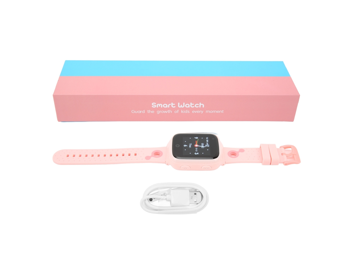 Reloj inteligente infantil con GPS 4G, vídeo y pantalla táctil - Rosa