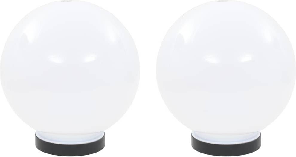 Juego De Bola led vidaxl 2 piezas 20 cm pmma set blanco 24w 2x luz iluminación