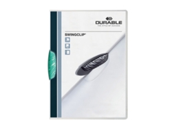 Carpeta DURABLE Swingclip Transparente y Verde Oscuro (A4 - 30 Hojas)