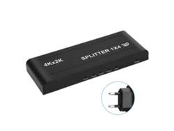 Conmutador Splitter Hdmi Metal Estándar 4k 1080p 60hz 3d Video (1 Entrada 4 Salidas)