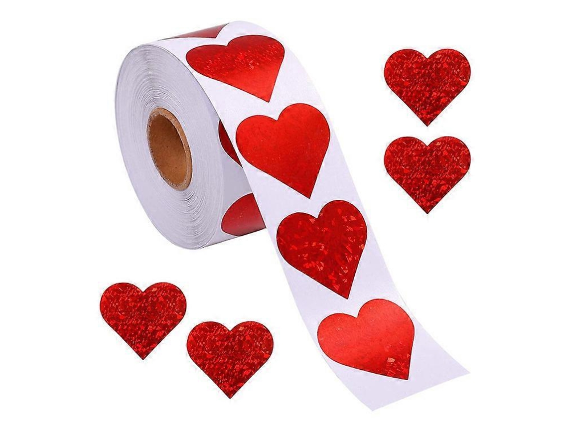 Pegatina de corazón arcoíris para el Día de San Valentín, libro con forma de corazón, decoración para regalos.