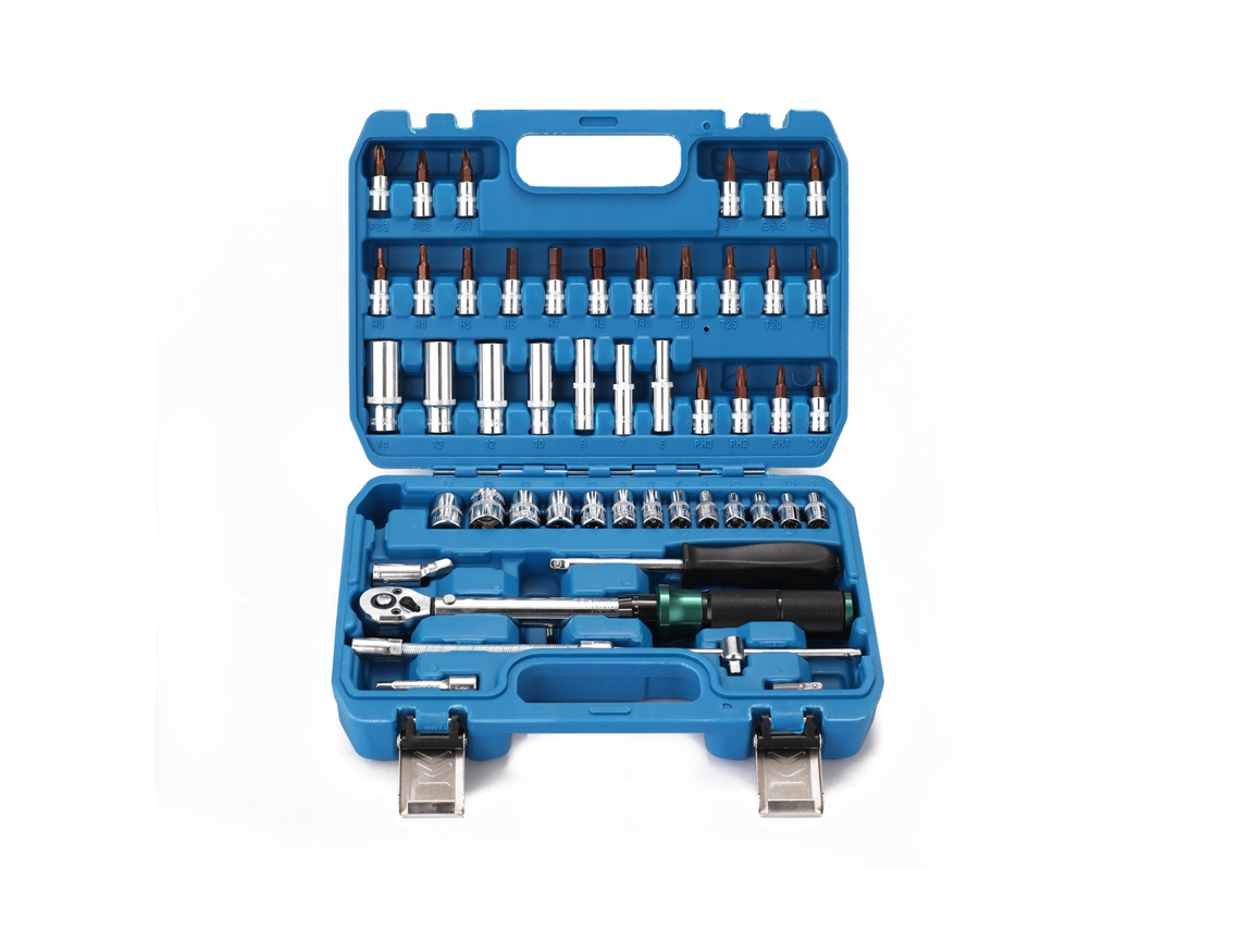 Juego De Llaves Dinamométricas Ajustables De 5 A 25 N·m Y 1/4 De Pulgada, 53 Piezas Con Estuche De Almacenamiento.