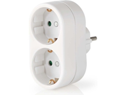 Enchufe Schuko Doble 250Vac 16A 2Pt Blanco Psspl200F1Wt NEDIS
