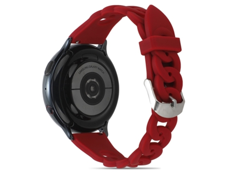 Correa de Silicona diseño circular ajustable 22mm para Garmin Venu 2/Samsung Gear S3 - vino tinto