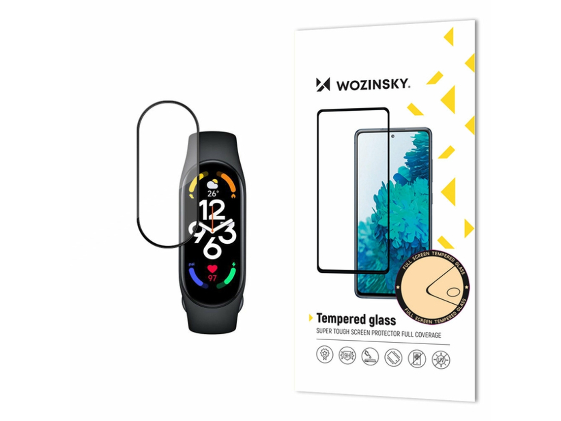 Protector de vidrio templado Full Glue para Xiaomi Mi Band 7 - negro WOZINSKY