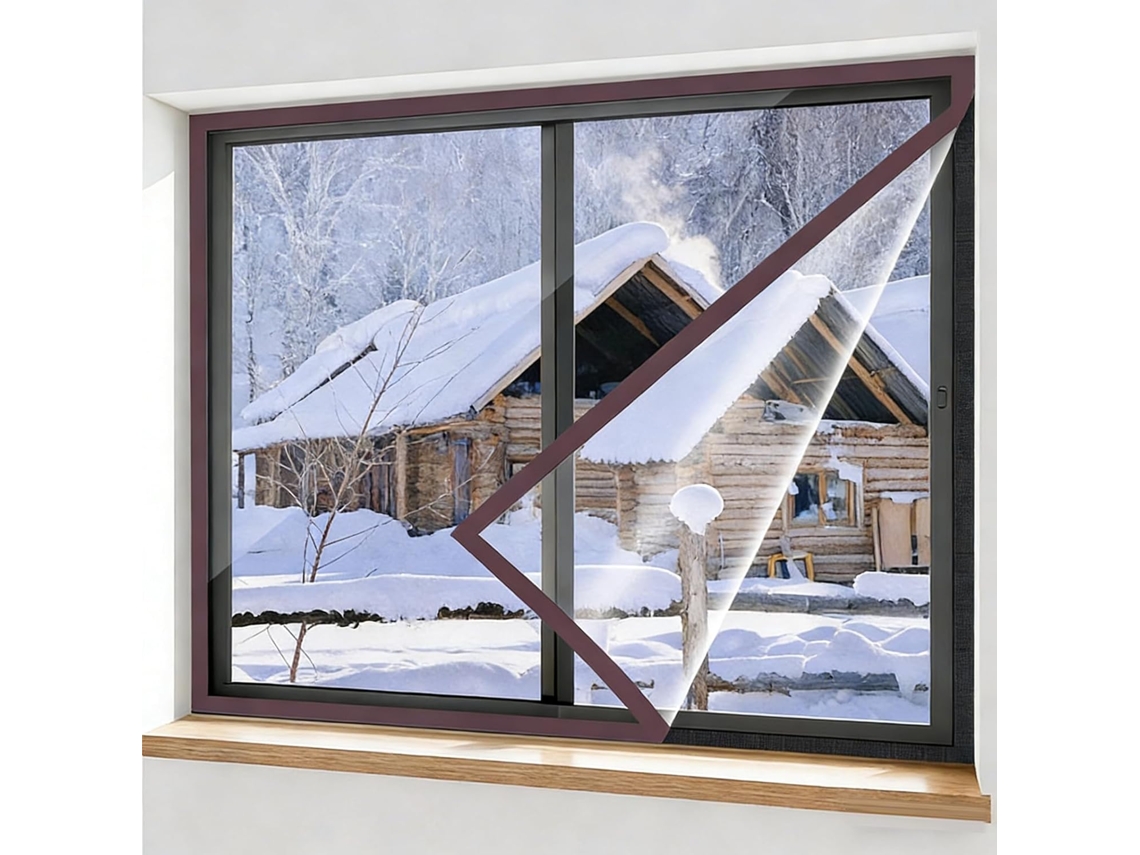 Kit De Aislamiento Térmico Para Ventanas Invierno, Kit Lámina Aislante Térmica Ventanas, Material Grueso, A...