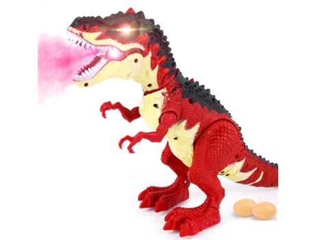 Tyrannosaurus de Spray de Llama, Sonidos de T-Rex, Juguete de Dinosaurio Que Camina Rojo