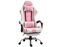 Cadeira Gamer Reclinável Com Apoio Para Pés Rosa