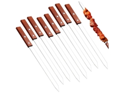 Brochetas De Acero Inoxidable Para Barbacoa, 8 Piezas, Reutilizables, Accesorios Prácticos Para Acampar Y Hacer Barbacoas.