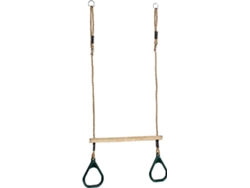Trapecio de madera KBT con anillos de plástico verde