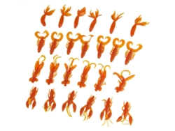 25 Unidades De Cebo De Silicona Con Forma De Gusano Para La Pesca De Carpas Y Lubinas - Naranja