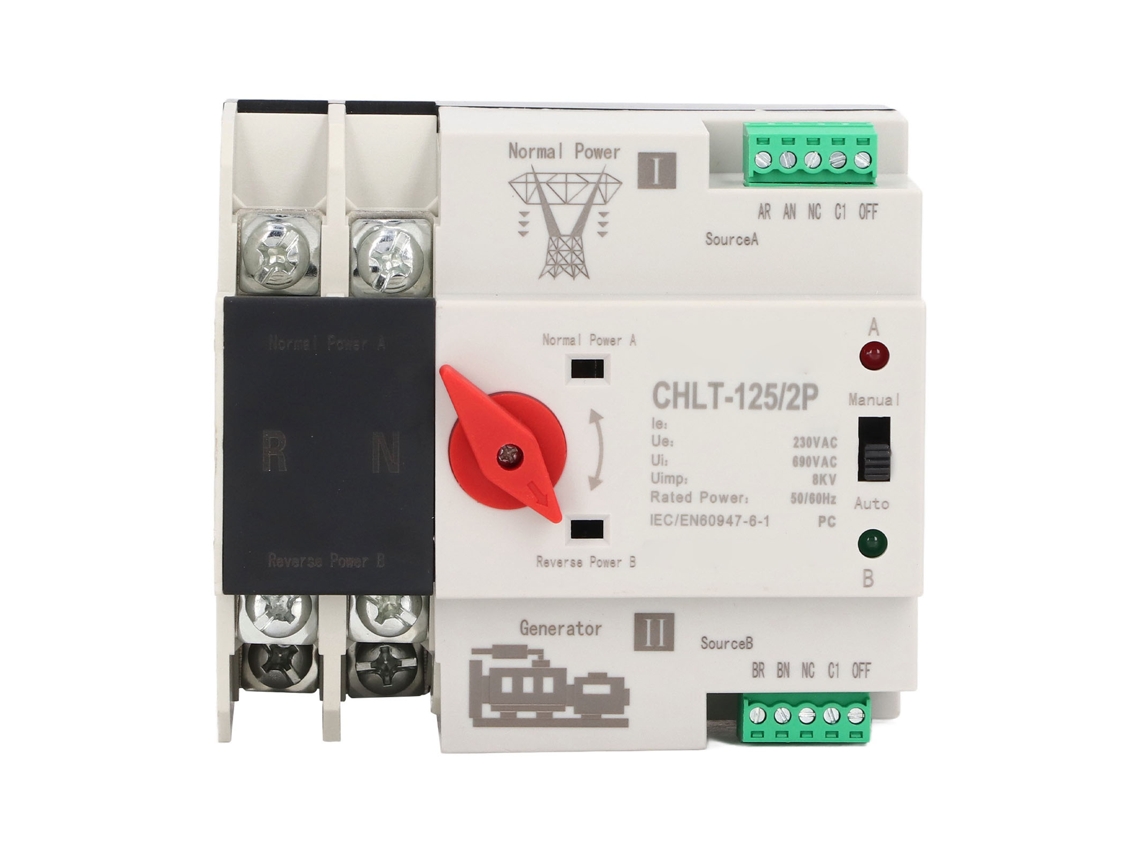 2026-interruptor De Transferencia Automática De Doble Potencia Retardante De Llama Para Centro Comercial Ac230v 63a