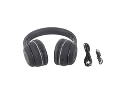 Auriculares Inalámbricos Bluetooth Plegables Con Cancelación De Ruido, Graves Profundos, Diseño Degradado, Color Negro.