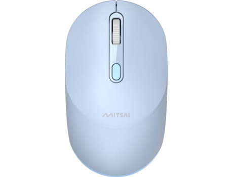 Ratón MITSAI Portable (Inalámbrico - Casual - 1600 dpi - Azul)