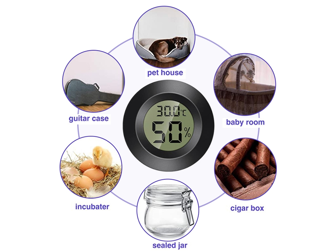 Higrómetro Digital Para Interiores, Termómetro, Medidor De Humedad Y Temperatura -0℃-50℃ 10%hr-99%hr