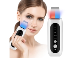 Dispositivo de limpieza facial ultrasónico con 5 modos, luz LED roja y azul, levantamiento EMS y eliminación de puntos negros.
