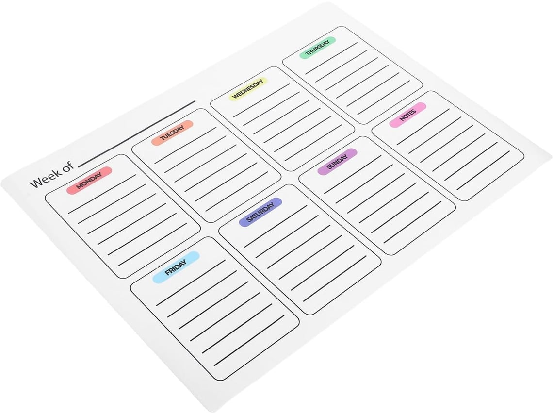 Pegatinas De Pared De Pvc Reutilizables Y Borrables Para Agendas Semanales