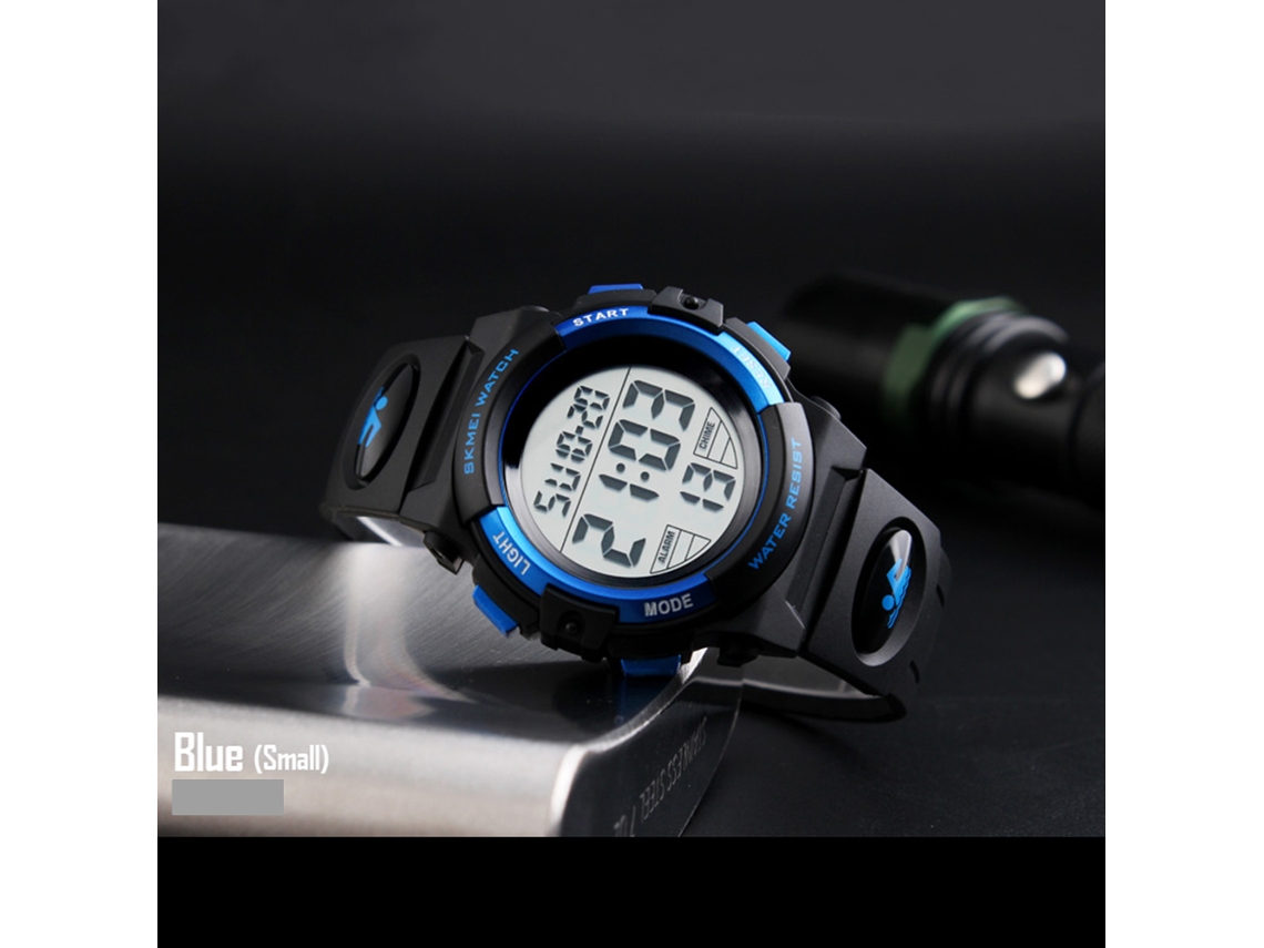 Reloj Multifuncional Skmei Para Niño, Resistente Al Agua Hasta 5 Atm, Deportivo Para Exteriores, Azul.