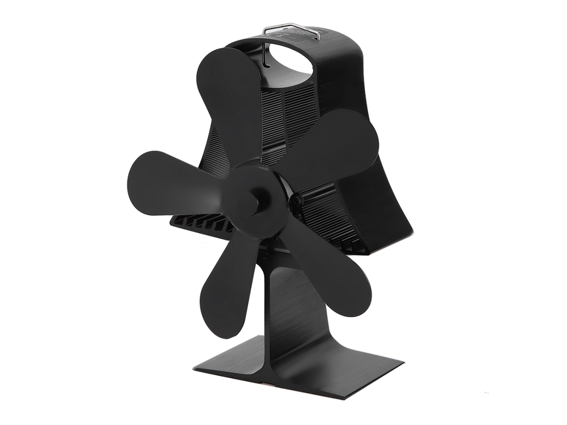 Ventilador ecológico de 5 aspas y 1 W para estufa de leña