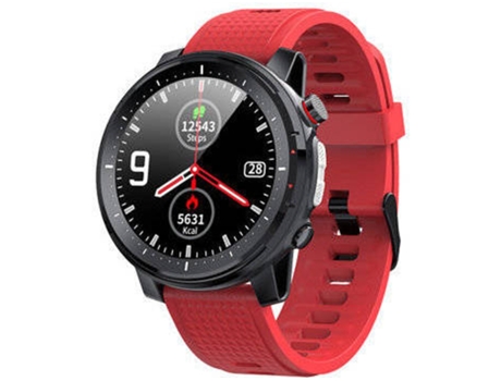 Smartwatch MDUG Monitor de Pressão Arterial Vermelho