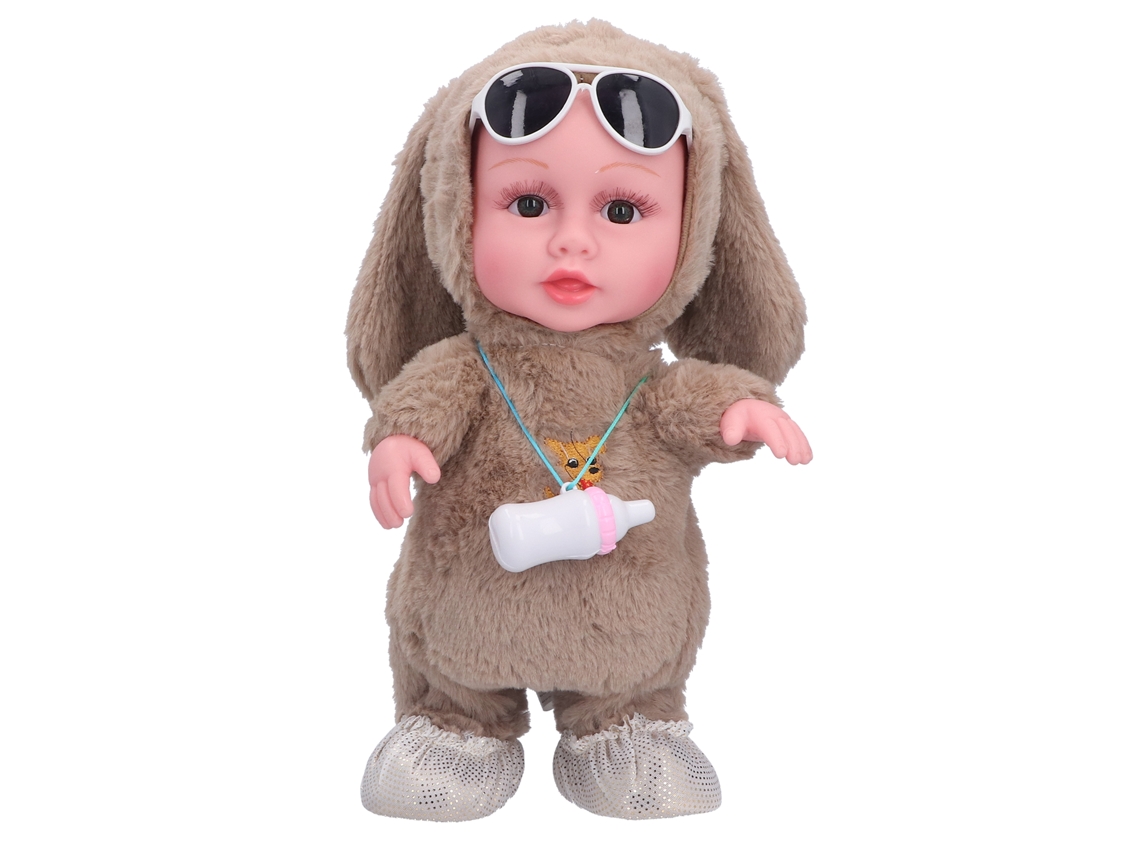 -muñeca Electrónica Para Bebé Con Música, Baila, Canta Y Repite Palabras, Peluche Marrón Para Niñas