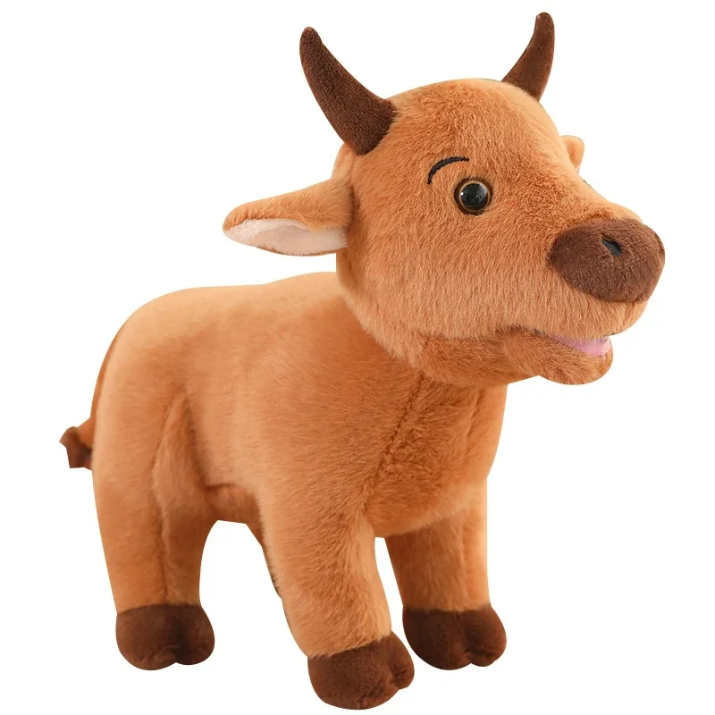 (25 Cm) Lindo Peluche De Toro, Almohada Suave Y Mullida