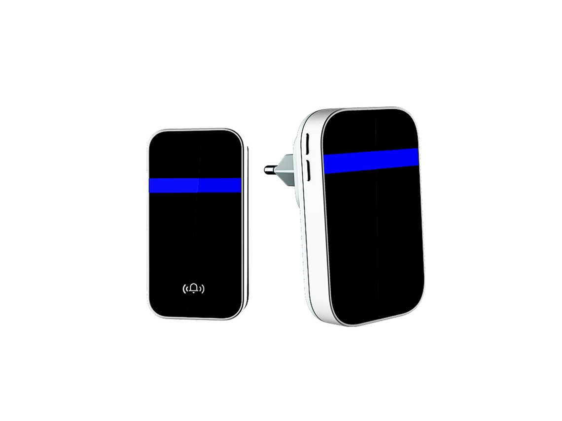 Timbre inalámbrico Primerox, autoalimentado, 30 tonos, alcance de 150 m, resistente al agua, LED | Sin marca