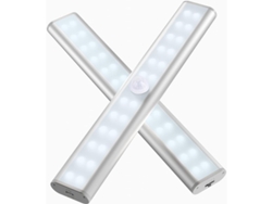 2026-3432-linjou Luz Led Recargable Con Sensor De Movimiento, Luz De Armario Inalámbrica, Luz De Emergencia, 6000k (2 Piezas) Blanco Frío 6000k