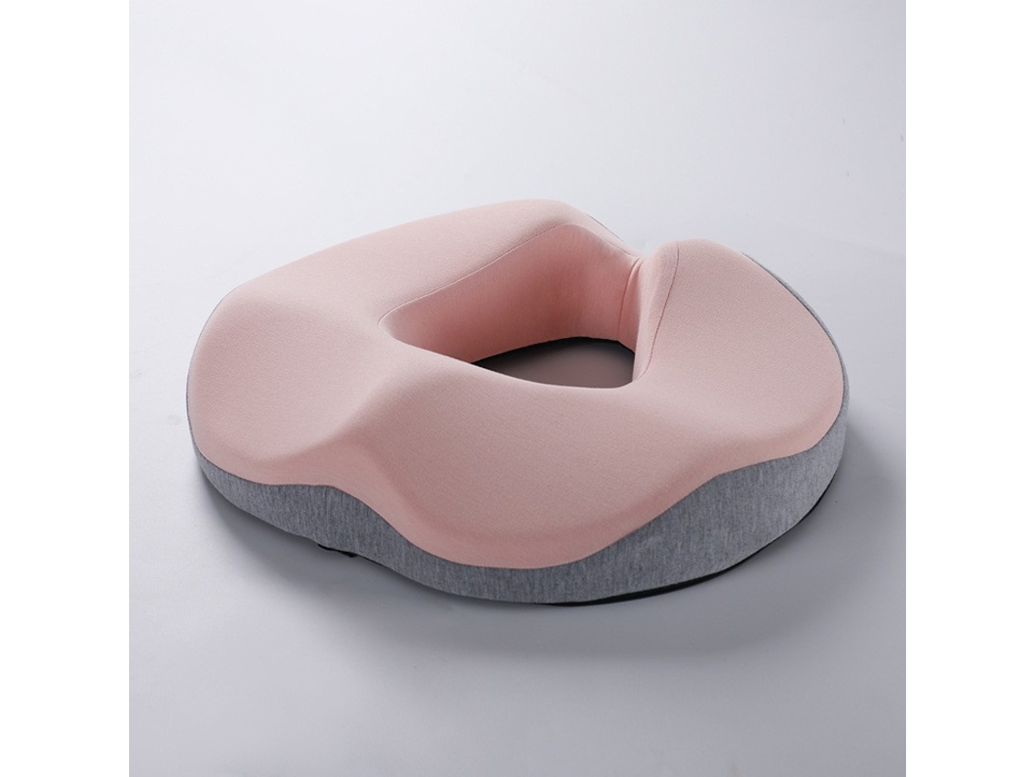 Almofada De Assento Em Espuma Viscoelástica Eifson Para Cadeiras De Escritório (cinza Claro Com Rosa)