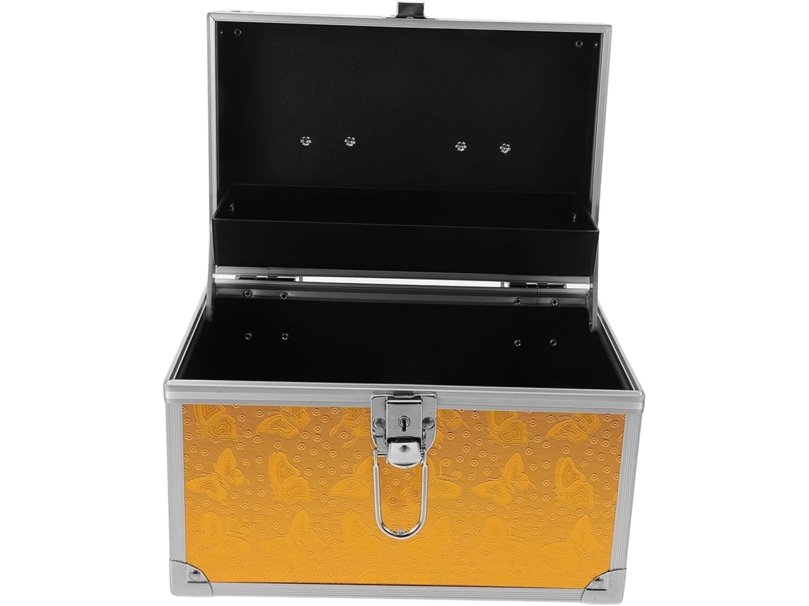 Caja De Almacenamiento Para Herramientas Maquillaje Transporte Construcción Aleación