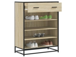 Zapatero | Armario Zapatero De Madera Y Metal Roble Sonoma 75x38x97,5 Cm