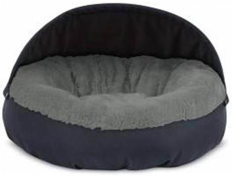 Cama Redonda para Perros y Gatos GAUTY Tela Impermeable y pelo (Gris - 57 cm)