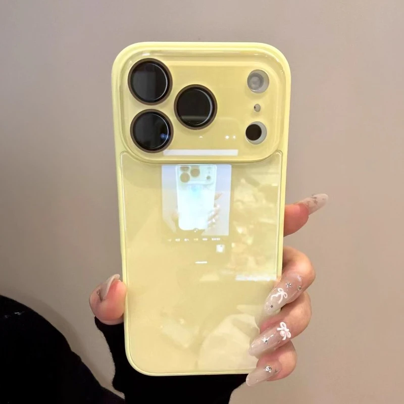 (iphone 13 Amarillo) Funda Protectora Para Teléfono Con Marco A Prueba De Golpes Y Cubierta Trasera Rígida.