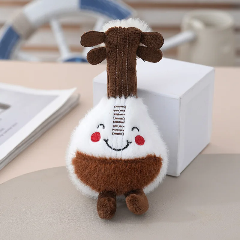 (estilo 1) Lindo Adorno De Peluche De Guitarra Pequeña, Instrumento Musical De Dibujos Animados, Llavero De Peluche