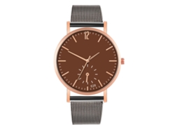 Reloj De Pulsera Para Parejas, Estilo Casual, Correa De Malla, Cuarzo, Hipoalergénico, Duradero.