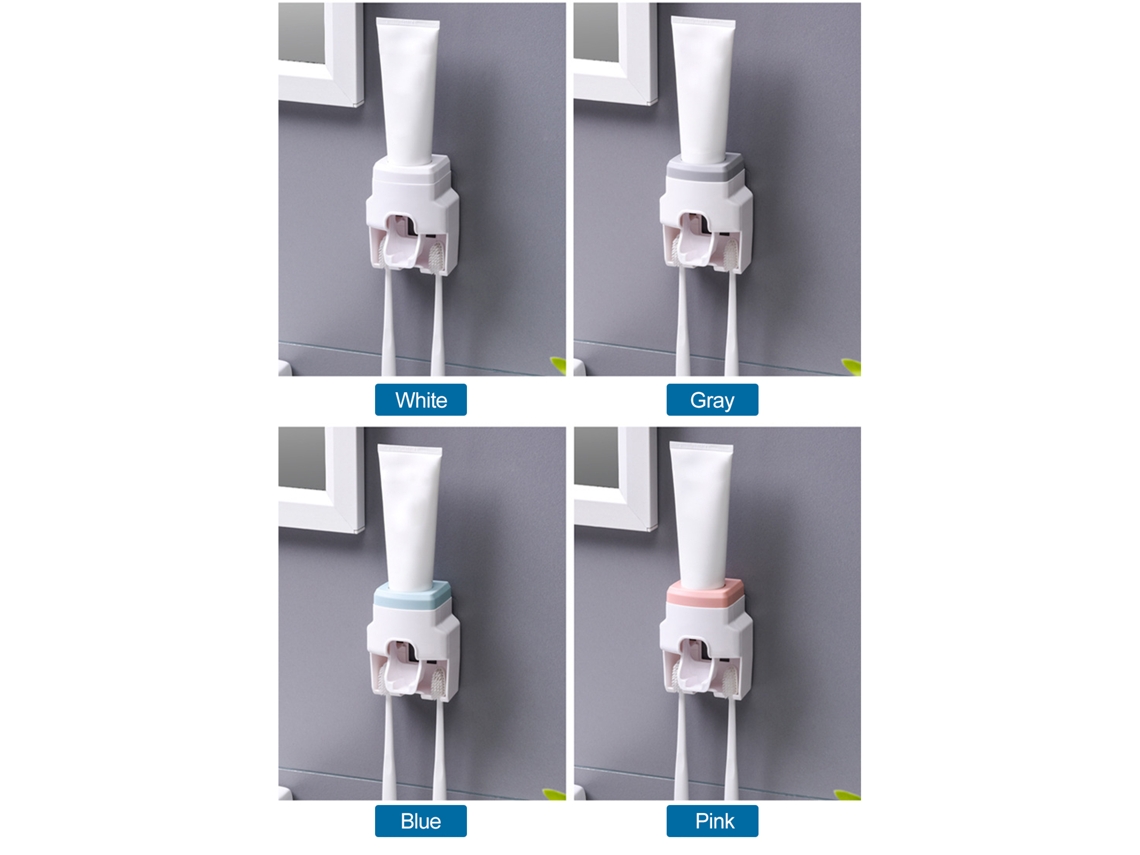 Dispensador Automático De Pasta De Dientes Con Soporte Para Cepillo De Dientes Para Montaje En Pared En El Baño.