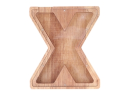 Hucha Personalizada Con Letra En Madera Transparente Para Niños, Fabricada Con Material Seguro.