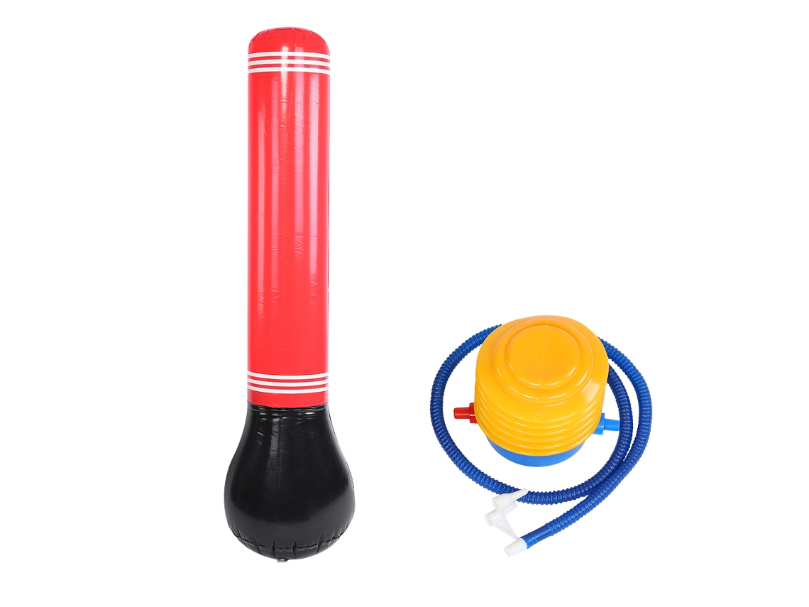 Saco de entrenamiento inflable para puñetazos y patadas con bomba de aire y pedal
