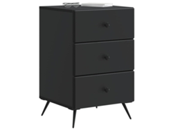 Maison Exclusive - Armario De Noche Negro 43 X 41 X 66,5 Cm Madera De Ingeniería