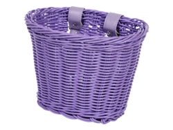 Cesta de bicicleta para manillar delantero de Lowmoose, color morado